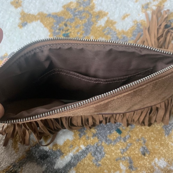 Abercrombie & Fitch Boho Faux Suede Purse Wristlet Southwestern - Picture 4 of 5